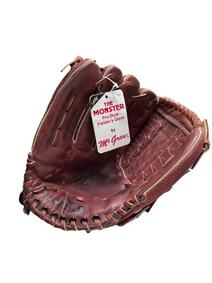 Vintage New Old Stock MCGRAW The Monster Pro Style Fielders Glove Lefty 12''