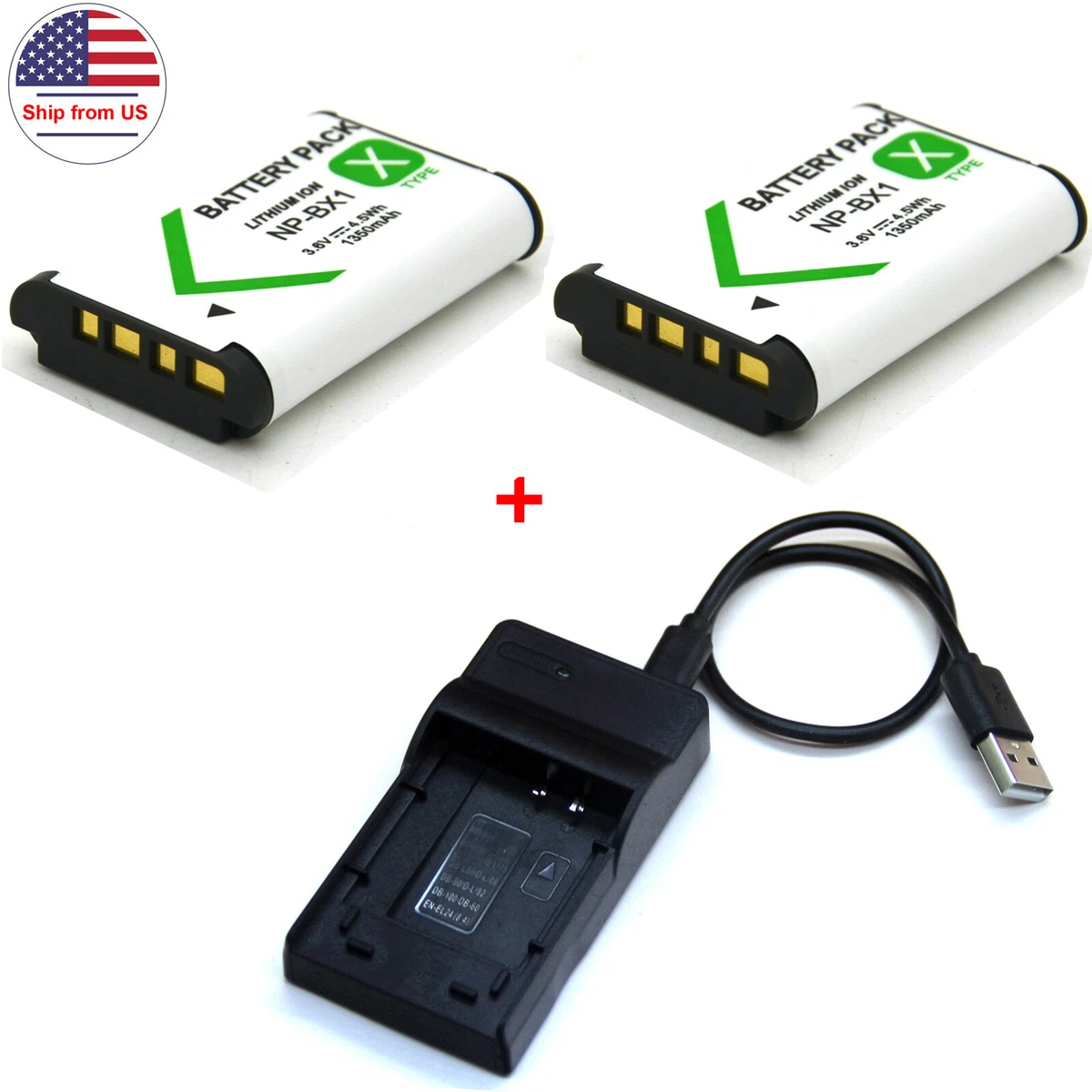 Battery / Charger For Sony HDR-GWP88 E HDR-GWP88V HDR-GWP88VE Video Recorder