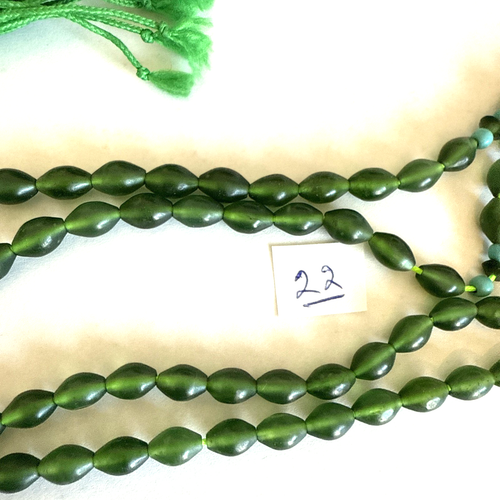RARE GREEN 99 BEADS حبات المسبحة GENUINE SHAH MAGHSOUD 50 cm شاه مقصود تسبيح - Picture 16 of 24