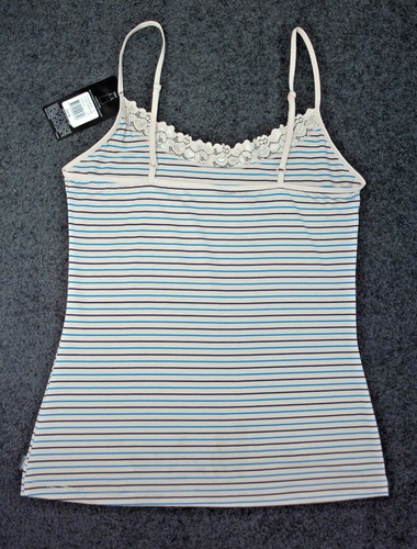 JOCKEY: Size: 12. Slinky NUDE Paris/Fine Blue Stripe, Stretch Cami Singlet - Picture 6 of 6