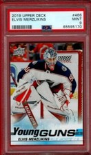 2019-20 UPPER DECK ELVIS MERZLIKINS YOUNG GUNS ROOKIE #466 PSA 9 RC UD YG GC