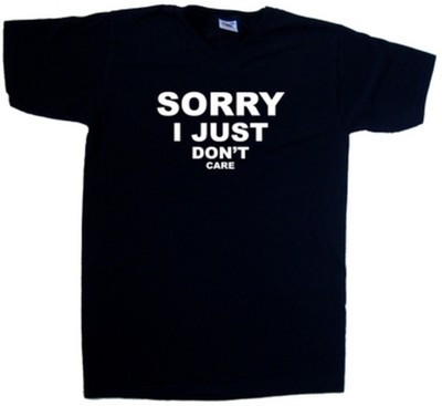 Lustiges T-Shirt Sorry I Just Dont Care V-Ausschnitt