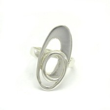 Long Stylish Sterling Silver Ring Stamped Solid 925 Perfect Quality Handmade