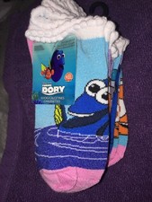 Disney Pixar Finding Dory 5 Pair Of socks size 6-8 Girls New