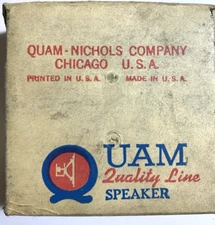 VINTAGE QUAM-NICHOLAS  Line Speaker  MODEL 3A07Z45OT  TYPE: 3 1/2" PM 2 OHMS $15