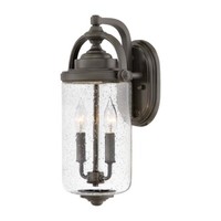 AußEnleuchte Wandlampe Gartenleuchte Bronze Glas Wandleuchte H 43,2 Cm IP44