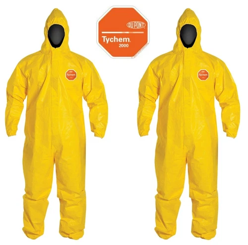 2 PK DuPont Tyvek Tychem QC127S Chemical HAZMAT Protective Safety Coverall Suit - product listing photo