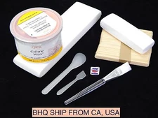 GIGI CREME WAX+MUSLIN EPILATING STRIP, SPATULAS, FACIAL BRUSH