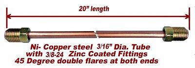 Each pc Is 8 long with inverted double flares and standard 3/16 tube nuts The Stop Shop 3/16 Copper Nickel Brake Lines PACK OF 3 
