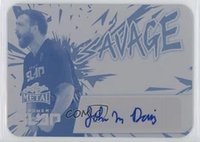 2025 Leaf Metal Power Slap Savage Printing Plate Cyan 1/1 John Davis Auto 1cc7