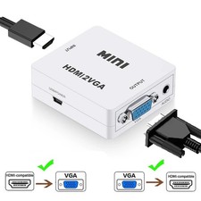 HDMI to VGA Converter Adapter Audio 1080P VGA to HDMI PC Laptop Xbox PS3 TV Box
