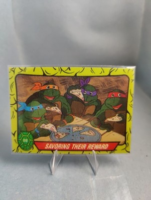 1989 Topps Teenage Mutant Ninja Turtles Series 1 - Savoring Their Reward Pizza 