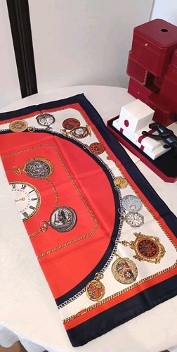 Vintage Seidenquadrat Omega, Cartier,Hermes,Vuitton,Longine,Eska - Bild 2 von 10