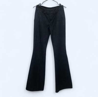 RARE Gucci 2002 Tom Ford Dark Flare High Waist Jeans 100% Cotton Made in Italy