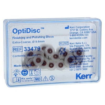 Kerr OptiDisc Finishing and Polshing Discs - Extra-Coarse 9.6mm (80/box)