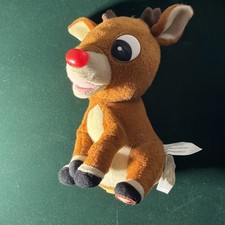 Vintage Rudolf The Red Nose Reindeer Singing Plush Stuffed Animal