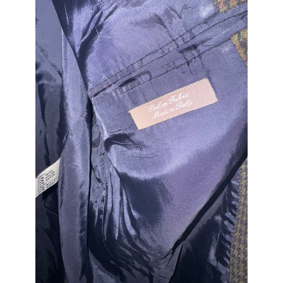 Structure Mens Houndstooth Blazer Jacket Italian Fabric Made in Italy - Image 3 of 4