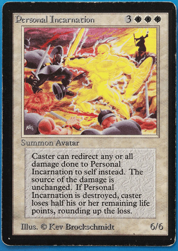 Personal Incarnation Beta HEAVILY PLD White Rare MTG CARD (ID# 505791) ABUGames