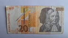 20 Tolar / Tolarjev Banknote aus Slowenien von 1992 (sehr sch&ouml;n)