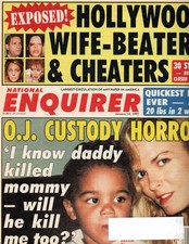 National Enquirer Jan. 14 1997 Nicole Brown Simpson Hollywood Wife-Beaters & Che