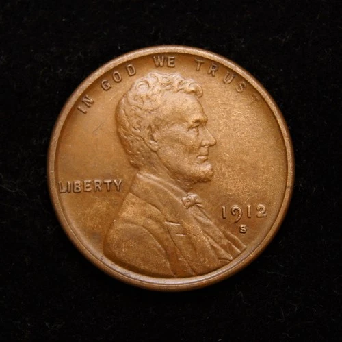 1912-S  Lincoln Wheat Cent  AU