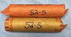 1952-S Lincoln Cent Roll - Good Dates - Average Circulated  (50 coins)