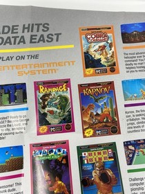 Arcade Hits From Data East Vintage NES Poster 2-Side Variant RARE Robocop Karnov