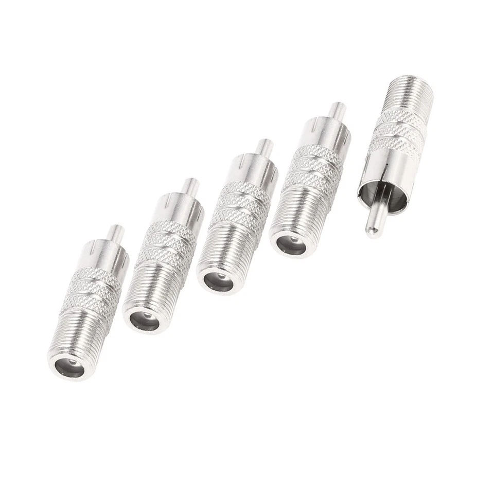 5pcs Type F femelle vers RCA Male Straight Câble adaptateur connecteur coaxial - Photo 3/4