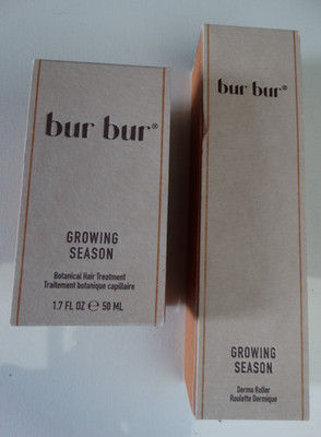 bur bur Growing Season Botanical Hair Treatment 50mL/1.7oz  & Derma Roller