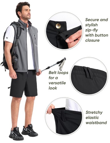 Golf Shorts for Men Stretch Quick Dry Men’s Dress Shorts with 5 Pockets Light... - Picture 4 of 7