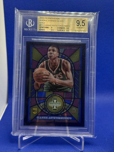 Giannis Antetokounmpo [Gold] #25 2013 Panini Innovation Rookie Stained Glass card