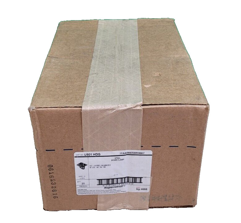 (NEW BOX OF 20) ABB Superstrut U501-HDG Hot-Dip Galvanized U-Bolt Beam Clamp