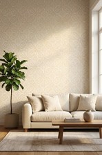 Beige Amber Floral Geometric Wallpaper - Modern Luxury Neutral Wall Decor 10m 