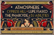ATMOSPHERE CYRPESS HILL LUPE FIASCO PHARCYDE Festival 2025 Ltd Ed RARE Poster!