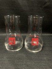 One Pair Of Vintage 7-up -The Uncola Upside Down Drinking Glasses