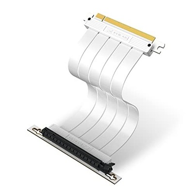 PCIe 4.0 x16 Riser Kabel 20 cm rechtwinklig weiß extrem flexibel