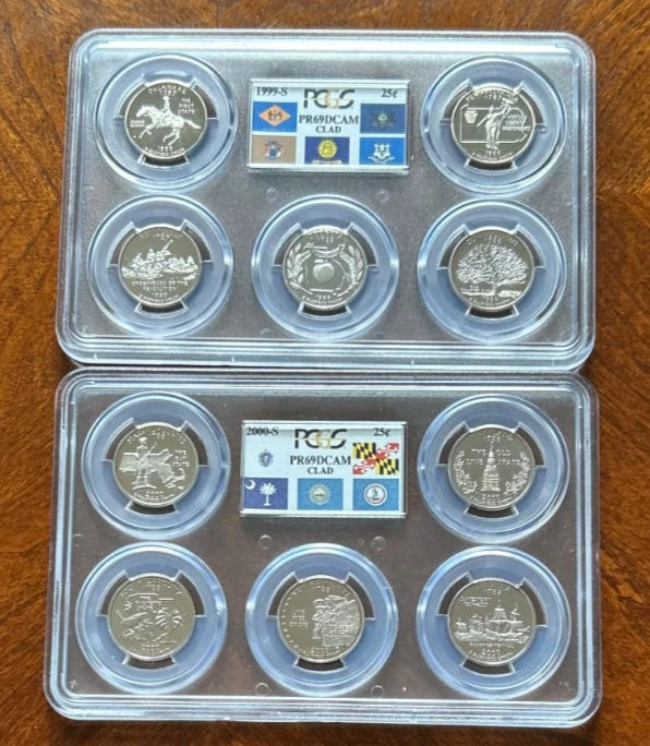 Complete S Flag State Clad Statehood Quarters Set PCGS PR69 DCAM (50 Coins) - Image 2 of 4