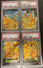 English Sequential 2021 Pokemon Celebrations SWSH Pikachu V-Union Set (4) PSA 10