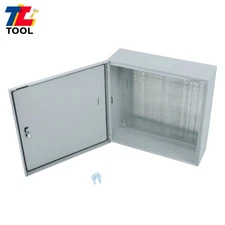 NEMA 4X/IP66 Steel Electrical Box 24x24x8" Outdoor Rated Mounting Plate