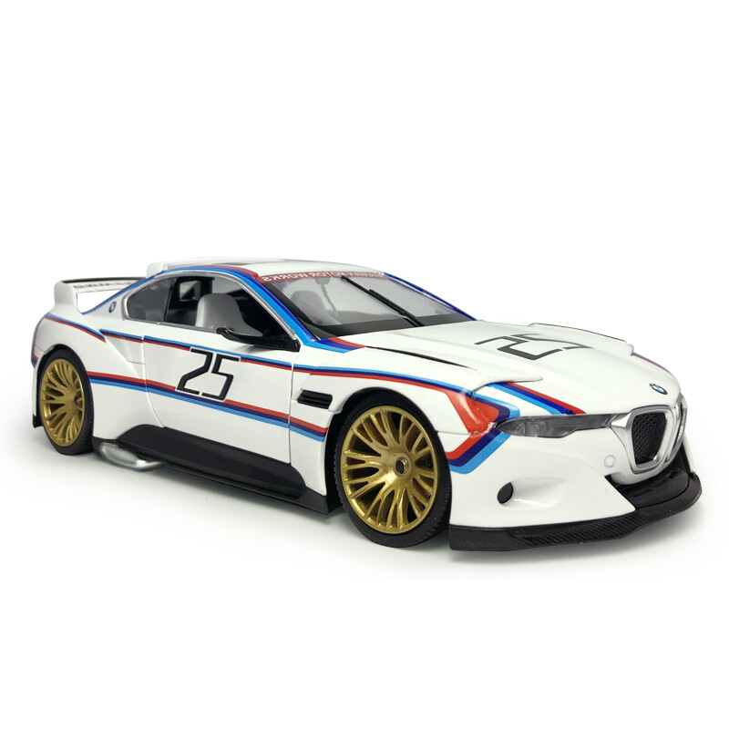 ミニカー BMW - BMW 3.0 CSL Minichamps BMW 3.0 CSL White 4 Door Open 1:18 Scale DieCast