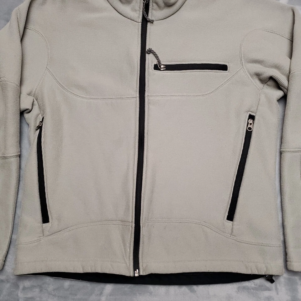 Vintage Mountain Hardware Jacket Mens L Gray Knit Fleece Full Zip Outdoors USA - Image 2 of 4