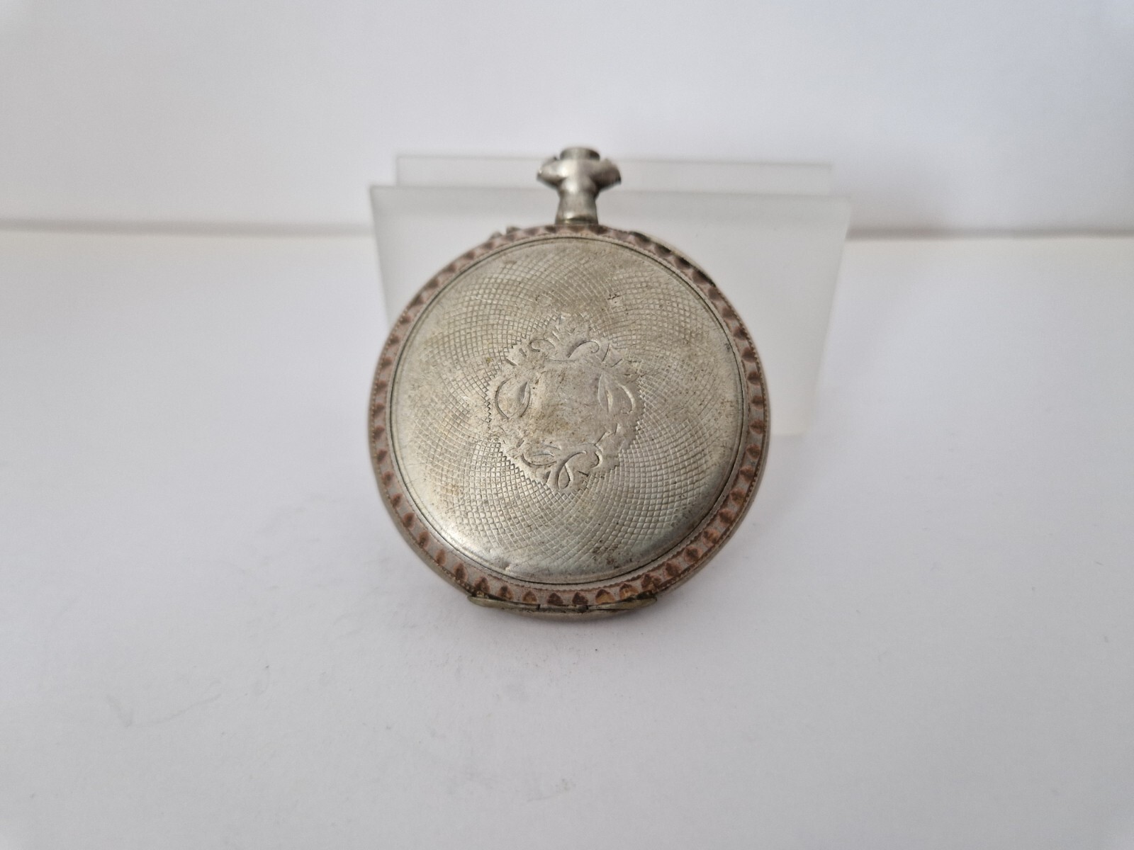 Solid Silver 0.800 Pocket  Watch Case - Open Face - image 3