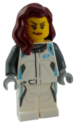 Lego Jaguar I-Pace eTrophy Fahrerin Speed Champions Minifigur Frau sc080 Neu