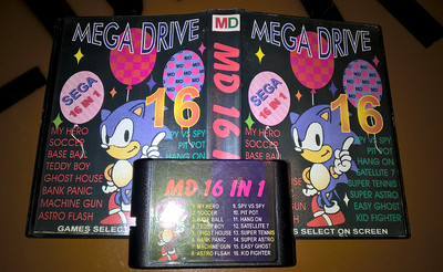 ## SEGA Mega Drive - SEGA 16 in 1 / MD Spiel ##