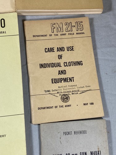 9 MANUALI TECNICI ESERCITO vintage 1952-1965, unità serbatoio, pistole, radio, primo soccorso - Foto 9 di 11