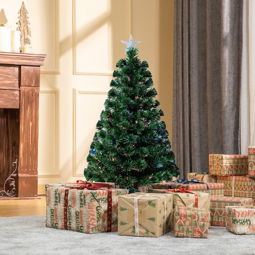 Prelit Christmas Xmas Tree colour Changing Fibre Optic LED 1FT 2ft 3ft 4ft 5ft - Picture 24 of 28