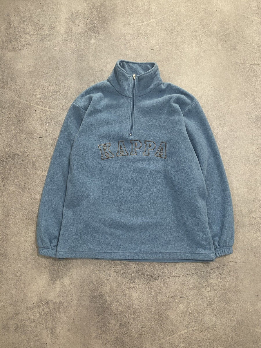 Vintage Kappa 1/4 Zip Fleece Blue Sweatshirt Men's M