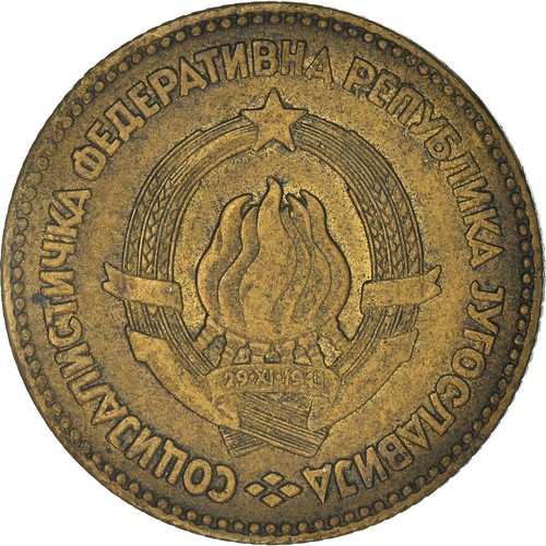 Yugoslavia | 20 Dinara Coin | Flame | Stars | Cogwheel | Yugoslav | 1963 - Picture 4 of 6