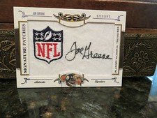 National Treasures Signature Patches Autograph Steelers Joe Greene 4/5  2008