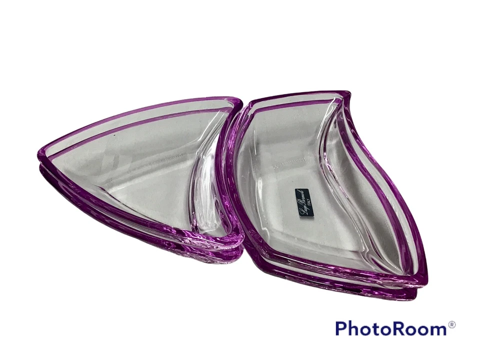 Juego de platos seccionales de cuatro piezas LUIGI BORMIOLI púrpura/amatista ITALIA Foto 4 de 4